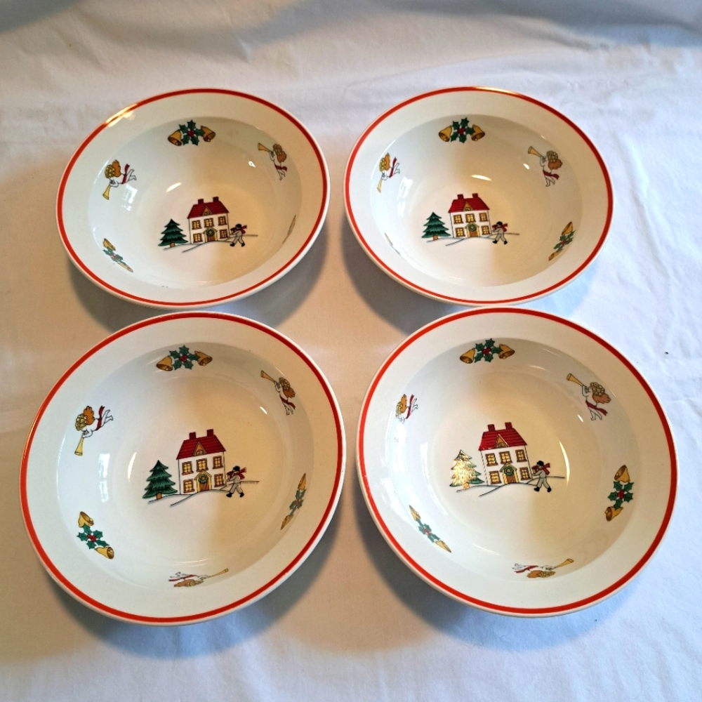Jamestown China Joy of Christmas  Salad/Cereal Bowls.